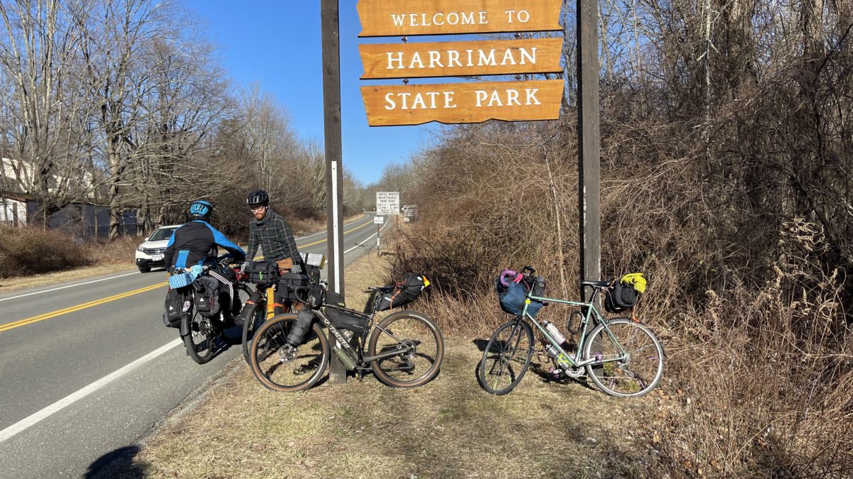 Bikes at Harriman State Park entrance