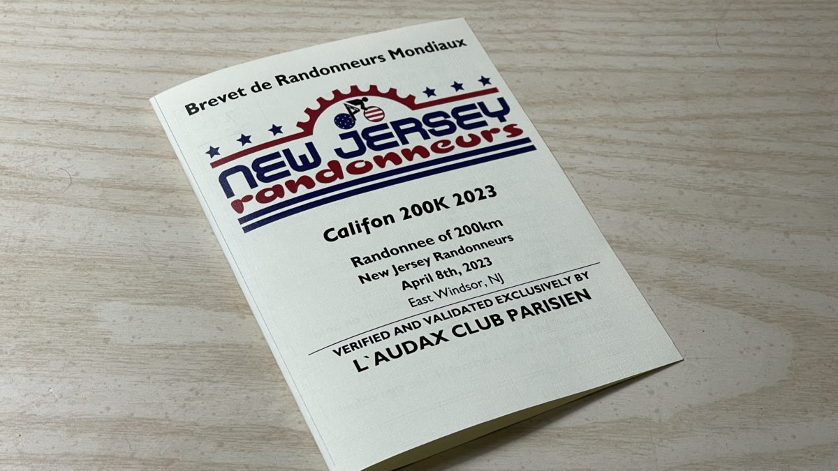 Califon 200 Brevet Card